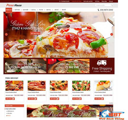 Thiết kế website bán pizza