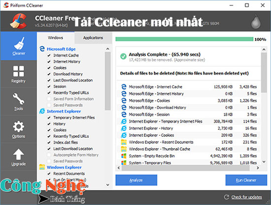 Download ccleaner về máy tính