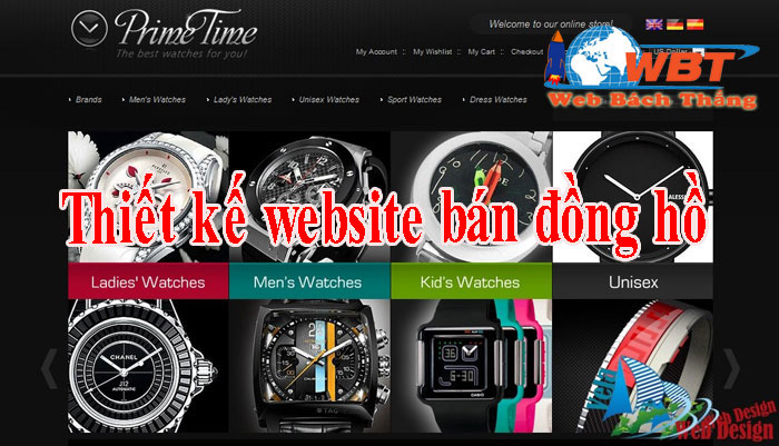 Thiết kế website bán đồng hồ CNBT