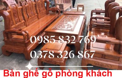 Bàn ghế gỗ phòng khách tại Hà Nội